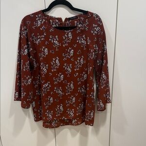 Papermoon Burgundy Floral Women's Top